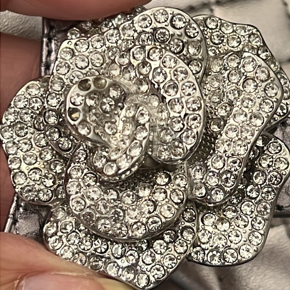 MICHAEL Michael Kors Lucia Crystal Embellished Leather Thong Sandals - Picture 11 of 11